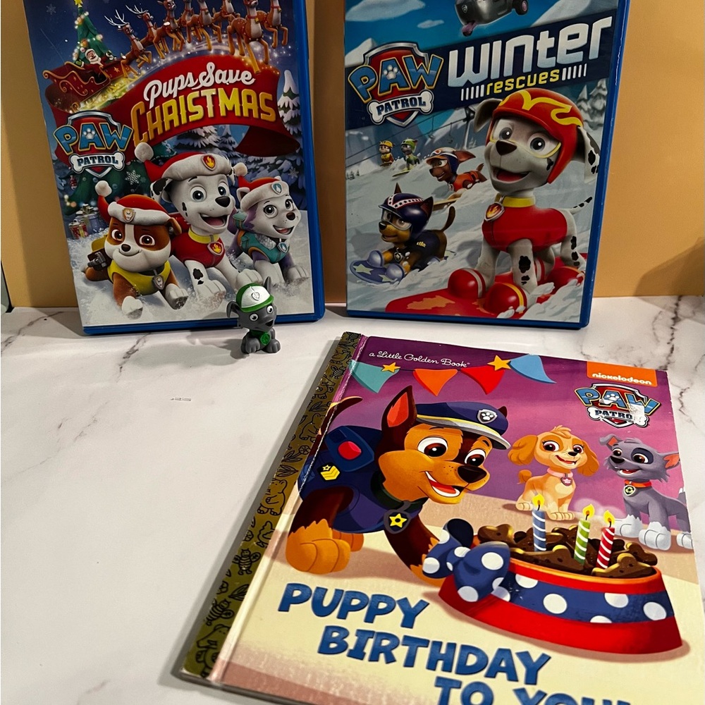 Paw Patrol Birthday Book - Purple, Blue, Red, Yellow